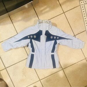 Youth Columbia Blue and White Waterproof Parka Size 4-5